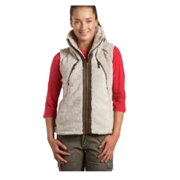 KUHL Flight Fleece Vest Women's Large Stone Ivory - Picture 16 of 17